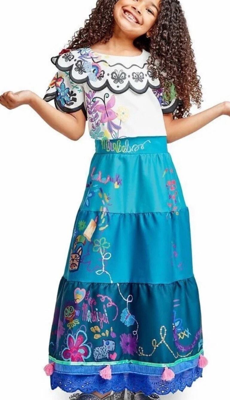 DISNEY Encanto Mirabel Girls Dress Up Costume Size 7 8 Medium